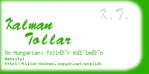 kalman tollar business card